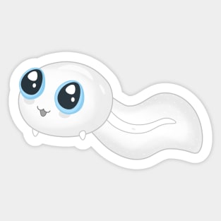 White Tadpole Sticker